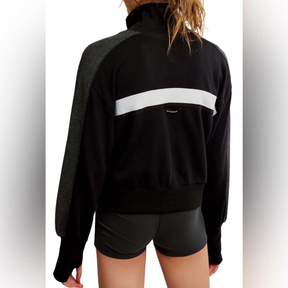 FP Movement Black High Jump Oversize Terry Zip-Up Track Jacket XS - Picture 2 of 16